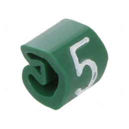 Markere PVC verde 5 1,3÷3mm pentru marcaj -30÷80°C | Electronic-mag.ro | Componente Electronice
