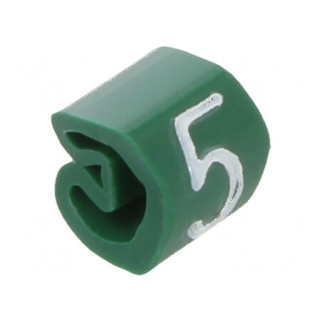 Markere PVC verde 5 1,3÷3mm pentru marcaj -30÷80°C | Electronic-mag.ro | Componente Electronice