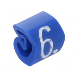 Markere Marcaj PVC Albastră 6 bucăți 1,3÷3mm -30÷80°C | Electronic-mag.ro | Componente Electronice