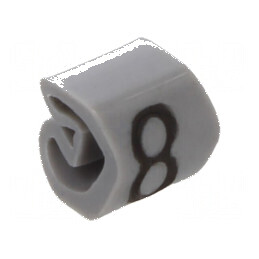 Markere Marcaj PVC Gri 8 Bucăți 1,3-3mm Temperatura -30 până la 80°C | Electronic-mag.ro | Componente Electronice