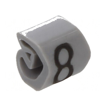 Markere Marcaj PVC Gri 8 Bucăți 1,3-3mm Temperatura -30 până la 80°C | Electronic-mag.ro | Componente Electronice