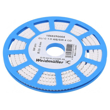 Markere Marcaj PVC Albă 4 2,5÷5mm -30÷80°C | Electronic-mag.ro | Componente Electronice