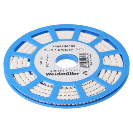 Markere Marcaj PVC Albă 5mm -30÷80°C | Electronic-mag.ro | Componente Electronice