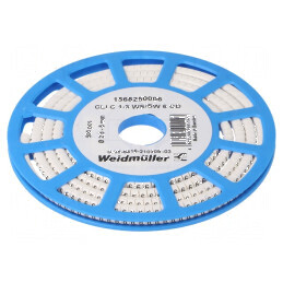 Markere Marcaj PVC albă, 6 bucăți, 2,5-5mm, temperatură 30-80°C | Electronic-mag.ro | Componente Electronice