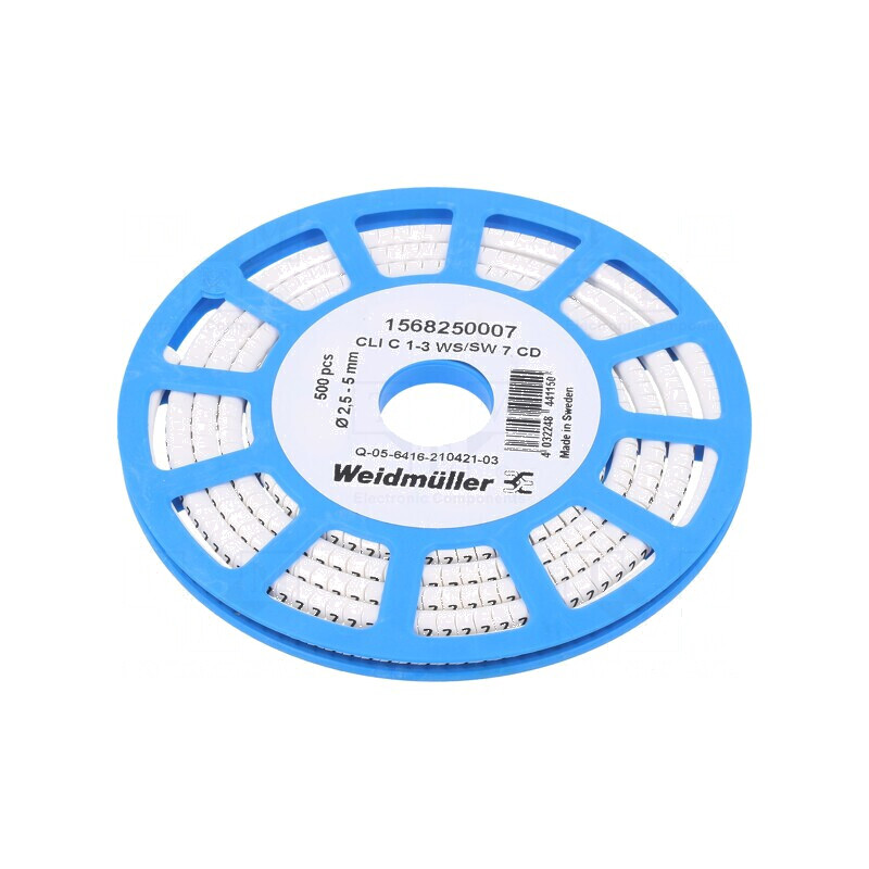 Markere Marcaj PVC Alb 7mm 2,5÷5mm Temperatura -30÷80°C | Electronic-mag.ro | Componente Electronice Markere Marcaj PVC Alb 7mm 2,5÷5mm Temperatura -30÷80°C | Electronic-mag.ro | Componente Electronice