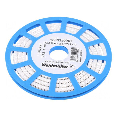 Markere Marcaj PVC Alb 7mm 2,5÷5mm Temperatura -30÷80°C | Electronic-mag.ro | Componente Electronice