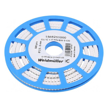 Markere Marcaj PVC Albă 0 2,5÷5mm -30÷80°C | Electronic-mag.ro | Componente Electronice