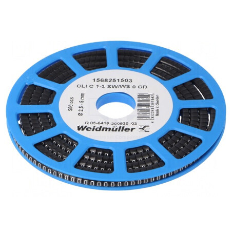 Markere Marcaj PVC neagră 2,5-5mm 30-80°C | Electronic-mag.ro | Componente Electronice