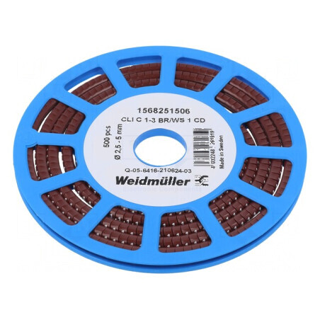 Markere Marcaj PVC maro 1 2,5÷5mm -30÷80°C | Electronic-mag.ro | Componente Electronice