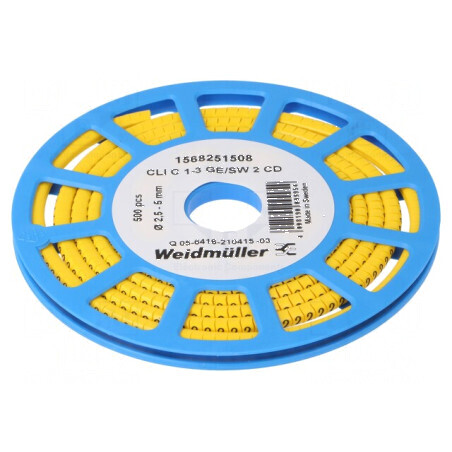 Markere Marcaj PVC galben 2-5mm -30÷80°C | Electronic-mag.ro | Componente Electronice