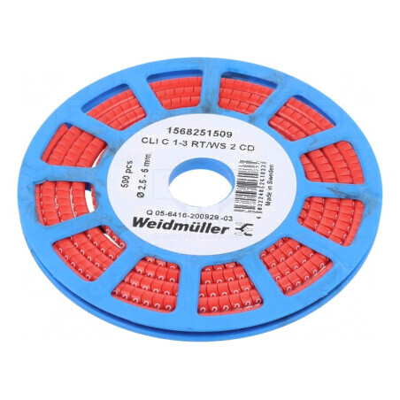 Markere Marcaj PVC roșie 2-5mm -30÷80°C | Electronic-mag.ro | Componente Electronice