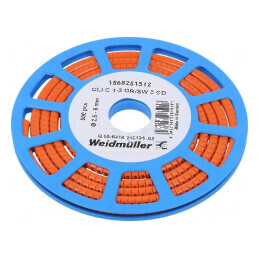 Markere Marcaj PVC Portocalie 3 2,5÷5mm -30÷80°C | Electronic-mag.ro | Componente Electronice