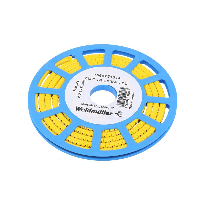 Markere Marcaj PVC Galben 4 2,5÷5mm -30÷80°C | Electronic-mag.ro | Componente Electronice Markere Marcaj PVC Galben 4 2,5÷5mm -30÷80°C | Electronic-mag.ro | Componente Electronice