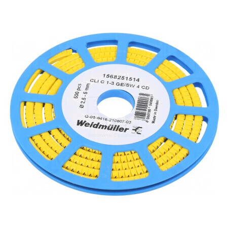 Markere Marcaj PVC Galben 4 2,5÷5mm -30÷80°C | Electronic-mag.ro | Componente Electronice