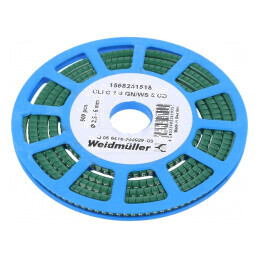 Markere Marcaj PVC Verde 2,5-5mm -30° până la 80°C | Electronic-mag.ro | Componente Electronice