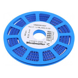 Markere Marcaj PVC Albastră 6 bucăți 2,5÷5mm 30÷80°C | Electronic-mag.ro | Componente Electronice