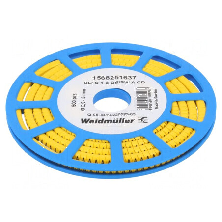 Markere Marcaj PVC galben 2,5-5mm -30÷80°C | Electronic-mag.ro | Componente Electronice