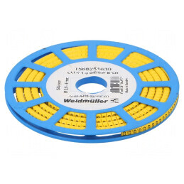 Markere de Marcaj PVC Galben 2,5-5mm -30 până la 80°C | Electronic-mag.ro | Componente Electronice