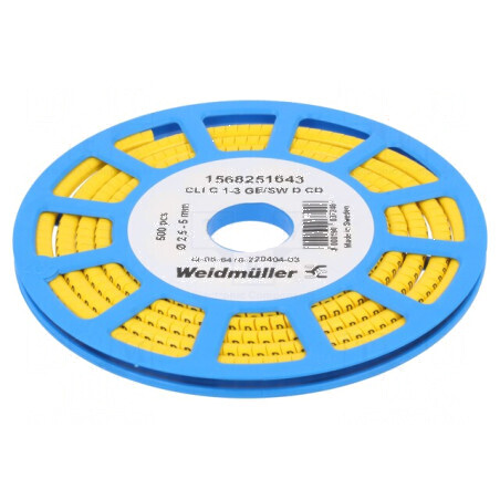 Markere Marcaj PVC galben 2,5-5mm -30° până la 80°C | Electronic-mag.ro | Componente Electronice
