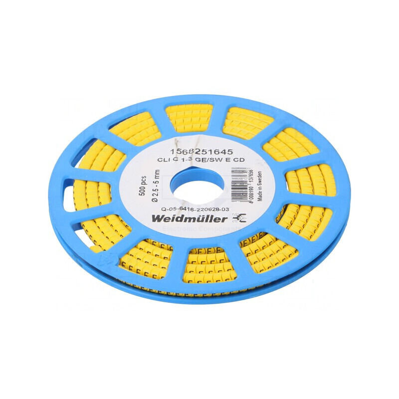 Markere Marcaj PVC galbenă 2,5-5mm -30÷80°C | Electronic-mag.ro | Componente Electronice