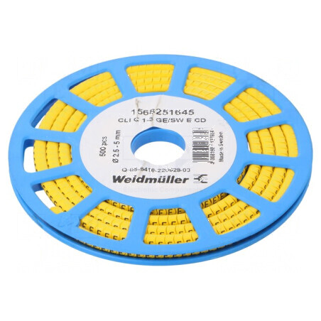 Markere Marcaj PVC galbenă 2,5-5mm -30÷80°C | Electronic-mag.ro | Componente Electronice