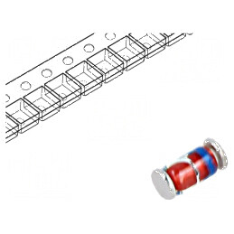 Diodă Zener 1W 5,1V 185mA SMD MELF glass ZMY | Electronic-mag.ro | Componente Electronice