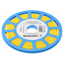Marker de marcaj PVC galben 2,5-5mm -30 până la 80°C | Electronic-mag.ro | Componente Electronice
