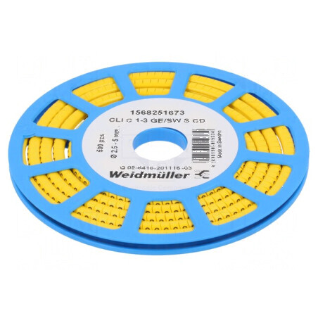 Markere de Marcaj PVC Galben 2,5-5mm -30° până la 80°C | Electronic-mag.ro | Componente Electronice
