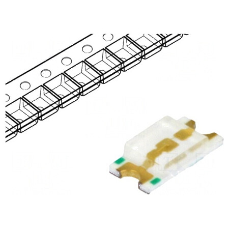 LED SMD 1206 galben 48-130mcd 3,2x1,6x0,7mm 120° 20mA | Electronic-mag.ro | Componente Electronice