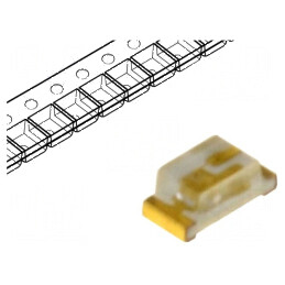 LED SMD 0603 galben 48-130mcd 1,6x0,8x0,7mm 120° 20mA | Electronic-mag.ro | Componente Electronice