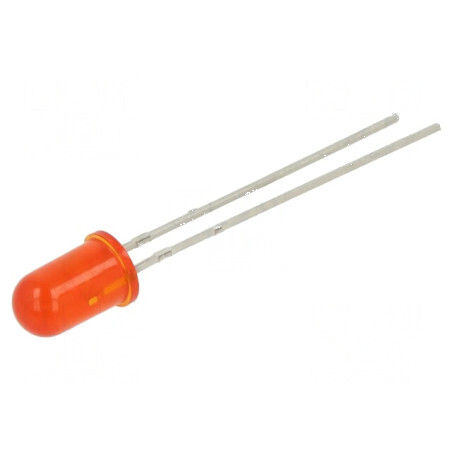 LED 5mm roșie 250mcd 40° convex | Electronic-mag.ro | Componente Electronice