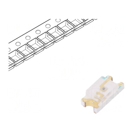 LED SMD 1206 galben 15-39 mcd 3,2x1,5x1,1 mm 130° 20 mA 60 mW | Electronic-mag.ro | Componente Electronice