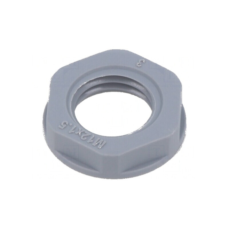 Piuliță M12 poliamidă 18mm gri - filet metric, pas 1,5 | Electronic-mag.ro | Componente Electronice Piuliță M12 poliamidă 18mm gri - filet metric, pas 1,5 | Electronic-mag.ro | Componente Electronice