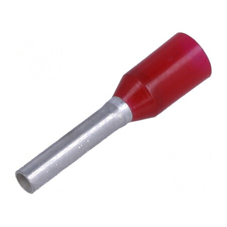 Vârf tub de capăt izolată 1mm² 8mm cositorit crimpat roşu | Electronic-mag.ro | Componente Electronice