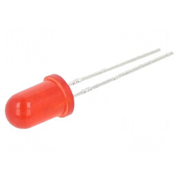 LED 5mm roșie 400mcd 30° convex | Electronic-mag.ro | Componente Electronice