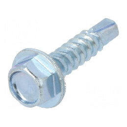 Şurub metalic cu flanşă 4,8x19mm, cap hexagonal 8mm, oţel călit | Electronic-mag.ro | Componente Electronice