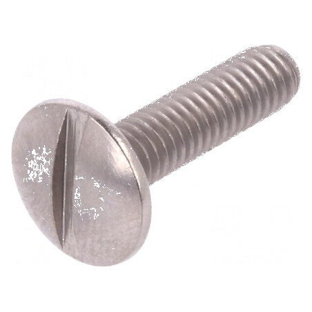 Şurub M4x16 cu cap buton crestat 1,2mm din oțel inoxidabil A2 | Electronic-mag.ro | Componente Electronice