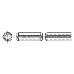 Știft cu arc din oțel inoxidabil BN 337 Ø 3mm L 4mm DIN 1481 | Electronic-mag.ro | Componente Electronice
