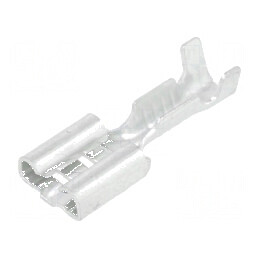 Terminal plat 6,3mm mamă 0,5÷1mm2 crimpat pe cablu | Electronic-mag.ro | Componente Electronice