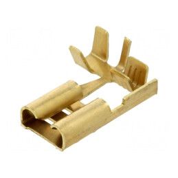 Terminal plat 6,3mm mamă 0,5-1mm2 crimpat pe cablu | Electronic-mag.ro | Componente Electronice