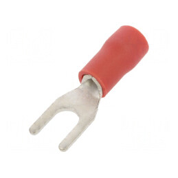 Furcă M3,5 Ø3,7mm 0,25-1,5mm² crimpată pe cablu izolată | Electronic-mag.ro | Componente Electronice