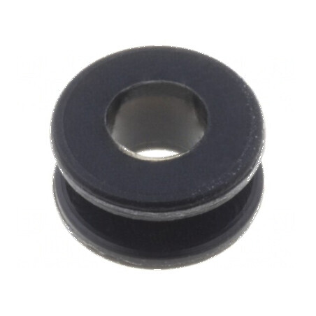 Manșon din gumă neagră Ø orificiu 4,5mm, Ø orificiu 3,5mm | Electronic-mag.ro | Componente Electronice