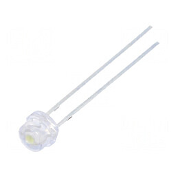 LED 4,8mm alb rece 1800÷2300mcd 110° convex | Electronic-mag.ro | Componente Electronice