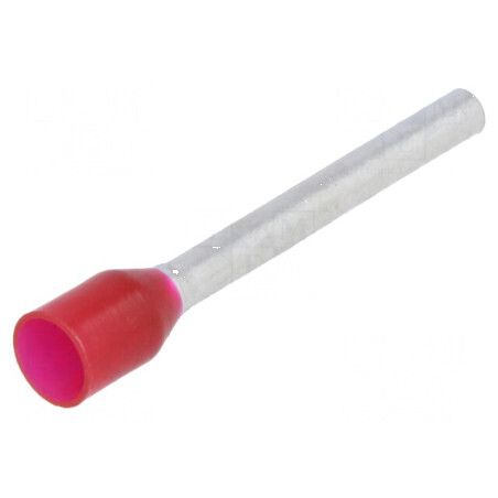 Vârf tub capăt izolat cupru 1,5mm2 18mm roşu cositorit | Electronic-mag.ro | Componente Electronice