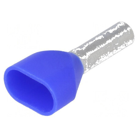 Vârf tub capăt izolată dublă cupru 2,5mm² 10mm cositorit | Electronic-mag.ro | Componente Electronice