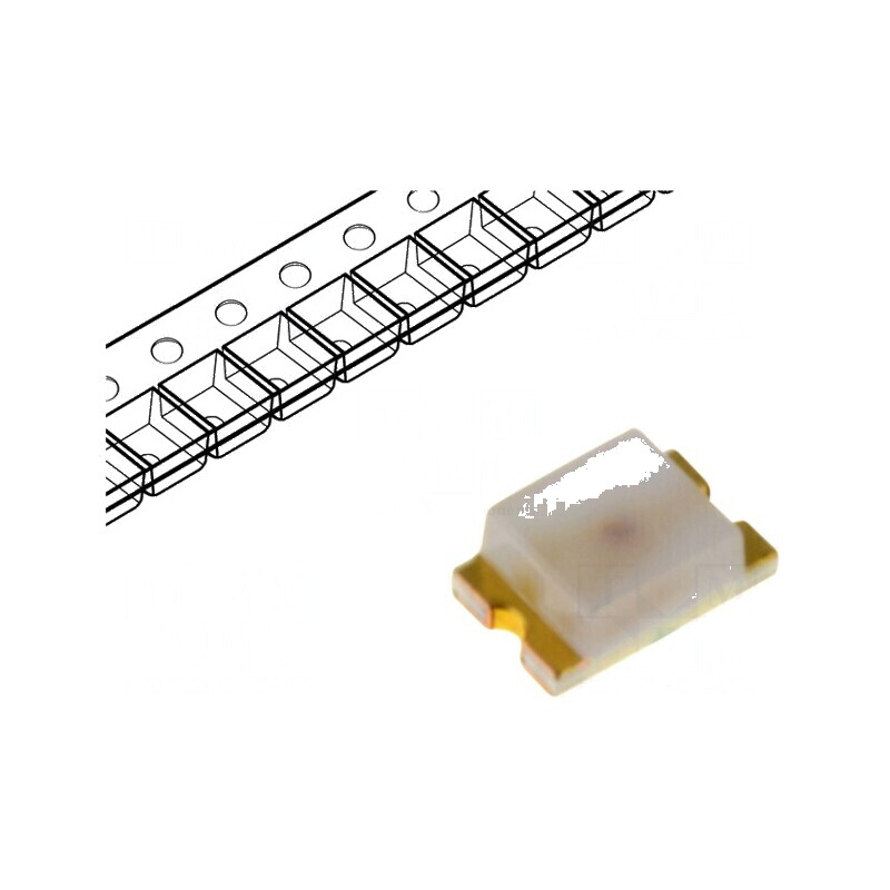 LED SMD 0805 verde 4,5-15mcd 2x1,25x0,8mm 170° 20mA λd: 572nm | Electronic-mag.ro | Componente Electronice