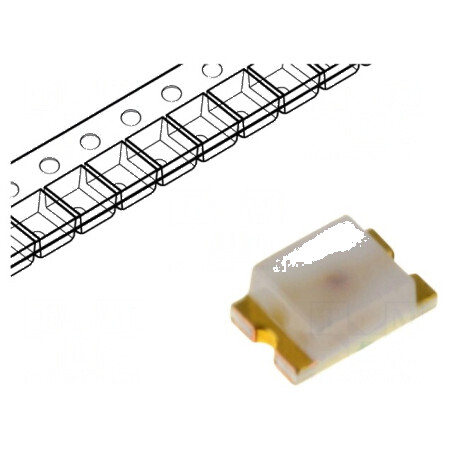 LED SMD 0805 verde 4,5-15mcd 2x1,25x0,8mm 170° 20mA λd: 572nm | Electronic-mag.ro | Componente Electronice