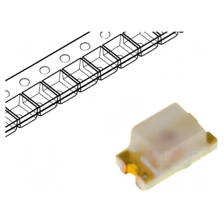 LED SMD 0603 roșie 2,8-10mcd 1,6x0,8x0,8mm 170° 20mA 52mW | Electronic-mag.ro | Componente Electronice
