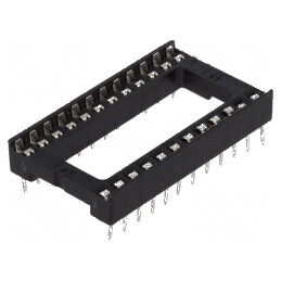 Soclu DIP24 pentru circuite integrate THT 15,24mm Raster 2,54mm | Electronic-mag.ro | Componente Electronice