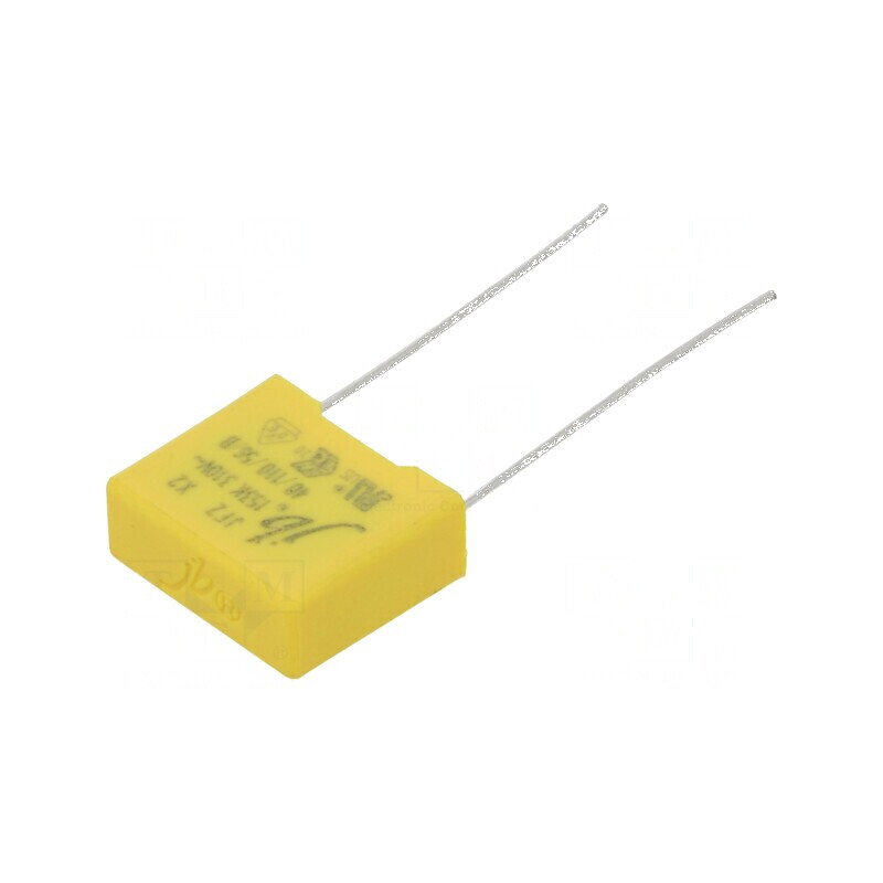 Condensator polipropilenă X2 15nF 13x11x5mm THT ±10% 10mm | Electronic-mag.ro | Componente Electronice